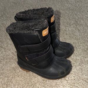 Cat & Jack Black and Brown Kids Winter Boots
